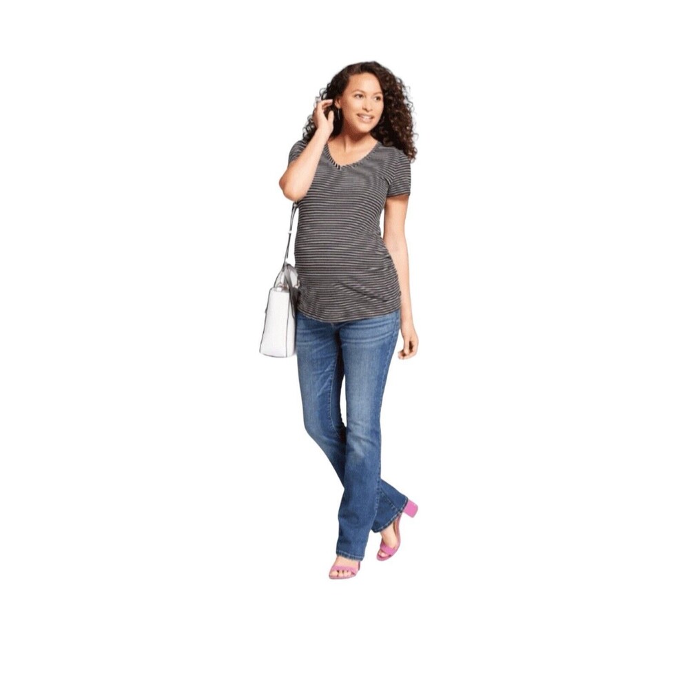 Isabel Maternity Bootcut Side Panels Super Stretch Jeans Size 14/32 NWT